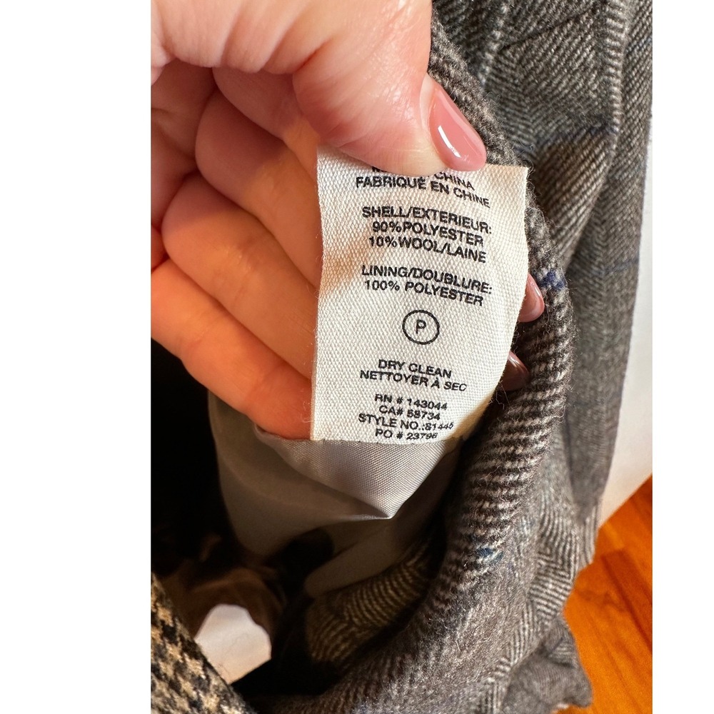 Anthropologie x Avec Les Filles Mixed Plaid Double Breasted Blazer Wool Blend - Picture 7 of 7